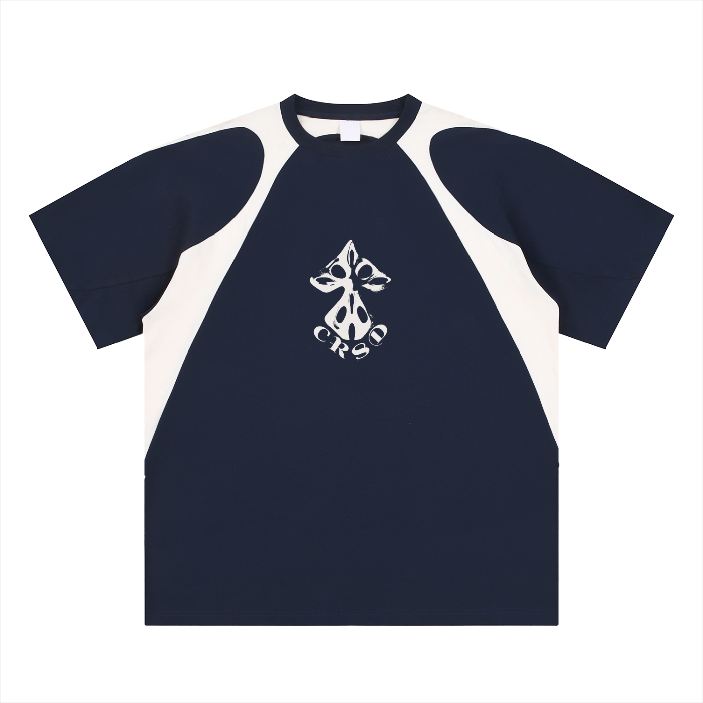 Contrast Panel Cotton T-Shirt