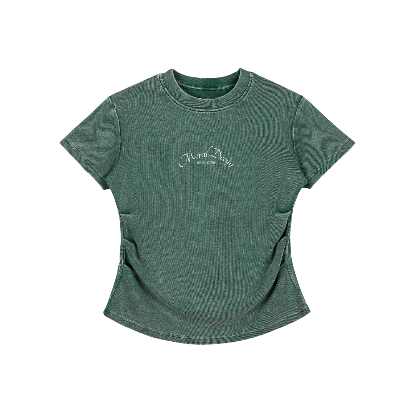 Vintage Washed Bodycon Cotton T-Shirt