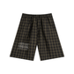 Unisex Plaid Wide Leg Shorts