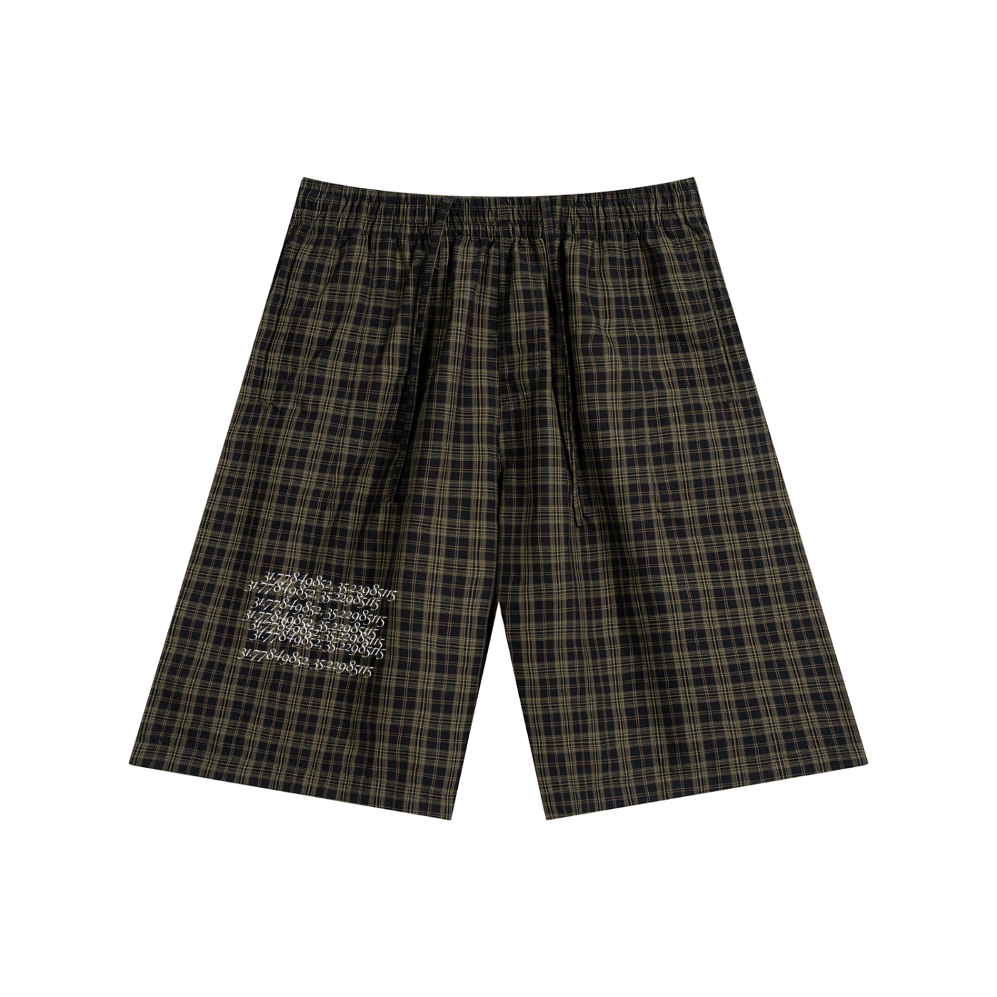 Unisex Plaid Wide Leg Shorts