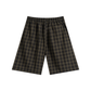 Unisex Plaid Wide Leg Shorts