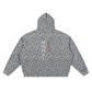 Unisex Leopard Print Waffle Full Zip Hoodie