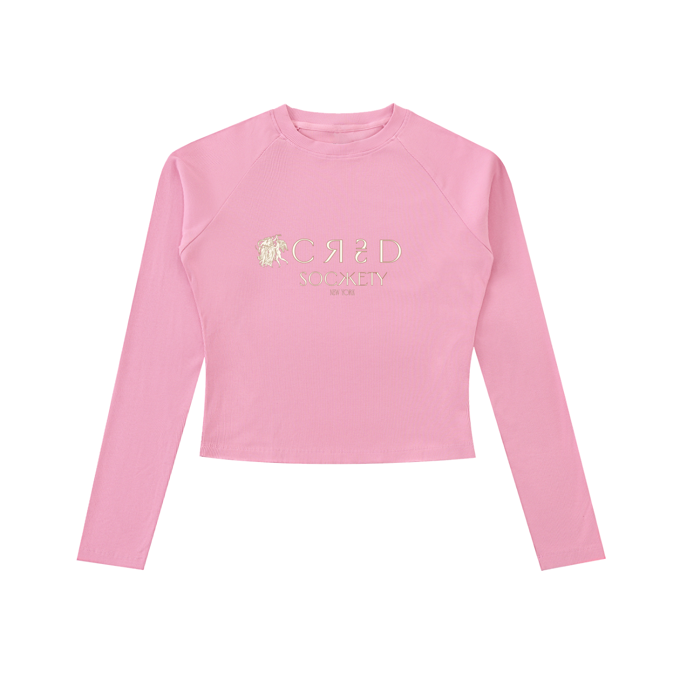 Dyed Washed Raglan Long Sleeve Slim T-Shirt