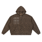 Unisex Leopard Print Waffle Full Zip Hoodie