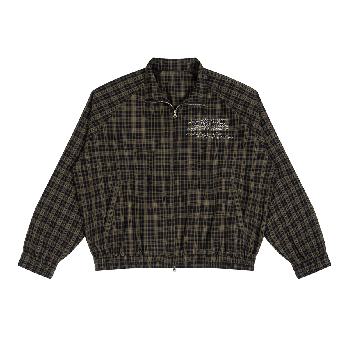 Unisex Plaid Full-Zip Track Jacket