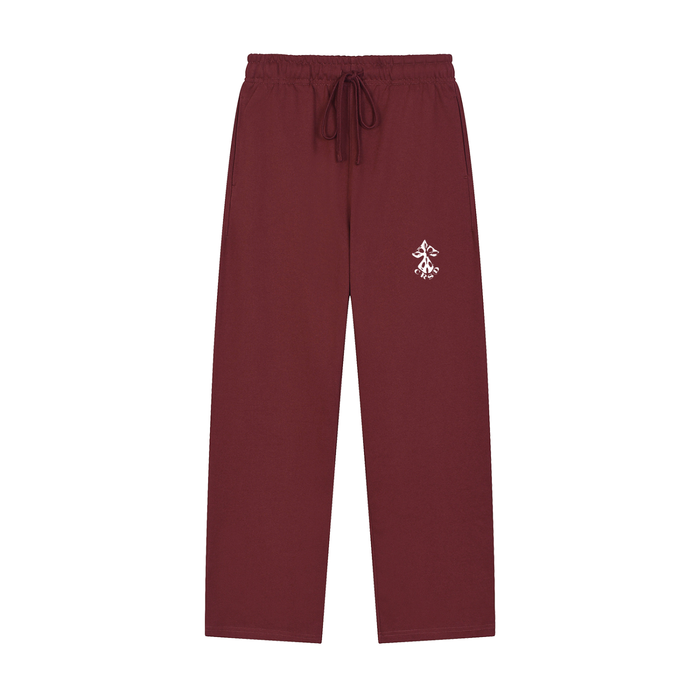 Solid Color Straight-Leg Sweatpants