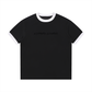 Contrast Edge Ribbed Crewneck T-Shirt